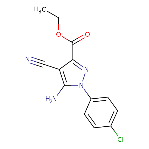 CCOC(=O)c1nn(c(c1C#N)N)c1ccc(cc1)Cl