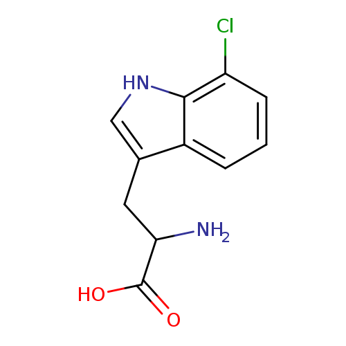 NC(C(=O)O)Cc1c[nH]c2c1cccc2Cl