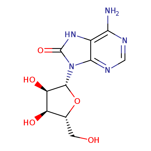 OC[C@H]1O[C@H]([C@@H]([C@@H]1O)O)n1c(=O)[nH]c2c1ncnc2N