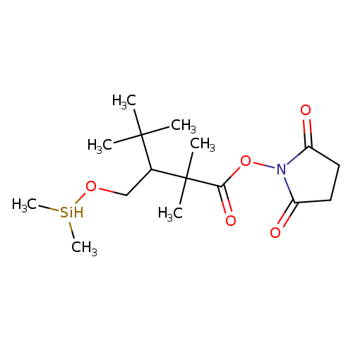 C[SiH](OCC(C(C(=O)ON1C(=O)CCC1=O)(C)C)C(C)(C)C)C