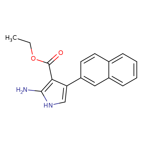CCOC(=O)c1c(N)[nH]cc1c1ccc2c(c1)cccc2