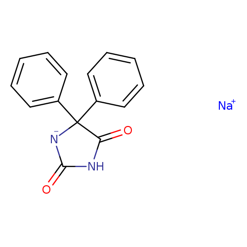 O=C1NC(=O)[N-]C1(c1ccccc1)c1ccccc1.[Na+]