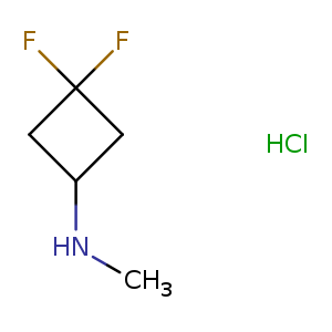 CNC1CC(C1)(F)F.Cl