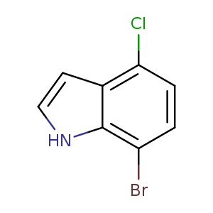 Clc1ccc(c2c1cc[nH]2)Br