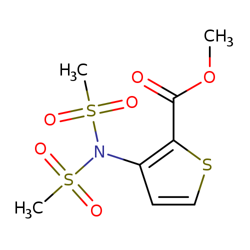 COC(=O)c1sccc1N(S(=O)(=O)C)S(=O)(=O)C