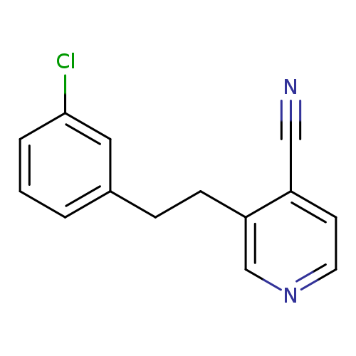 N#Cc1ccncc1CCc1cccc(c1)Cl