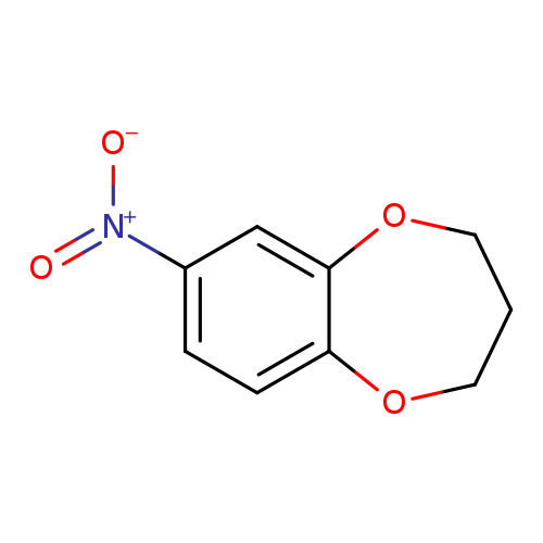 [O-][N+](=O)c1ccc2c(c1)OCCCO2