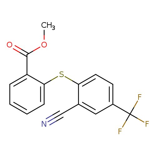 COC(=O)c1ccccc1Sc1ccc(cc1C#N)C(F)(F)F