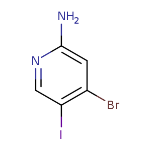 Nc1ncc(c(c1)Br)I