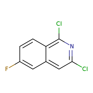 Fc1ccc2c(c1)cc(nc2Cl)Cl
