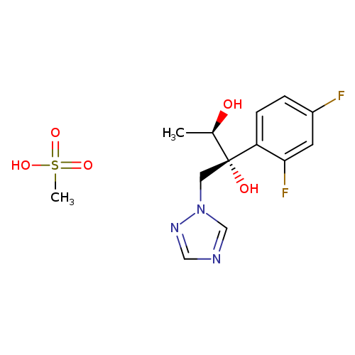 CS(=O)(=O)O.Fc1ccc(c(c1)F)[C@]([C@H](O)C)(Cn1cncn1)O