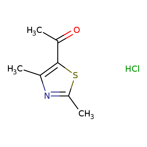 Cc1nc(c(s1)C(=O)C)C.Cl