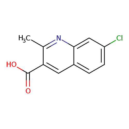 Clc1ccc2c(c1)nc(c(c2)C(=O)O)C