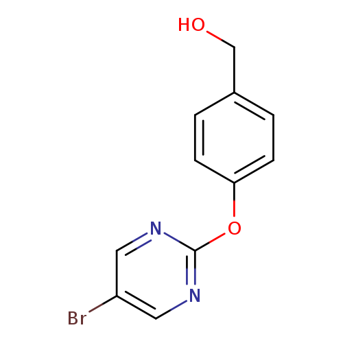 OCc1ccc(cc1)Oc1ncc(cn1)Br