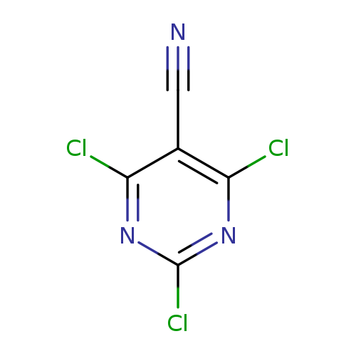 N#Cc1c(Cl)nc(nc1Cl)Cl