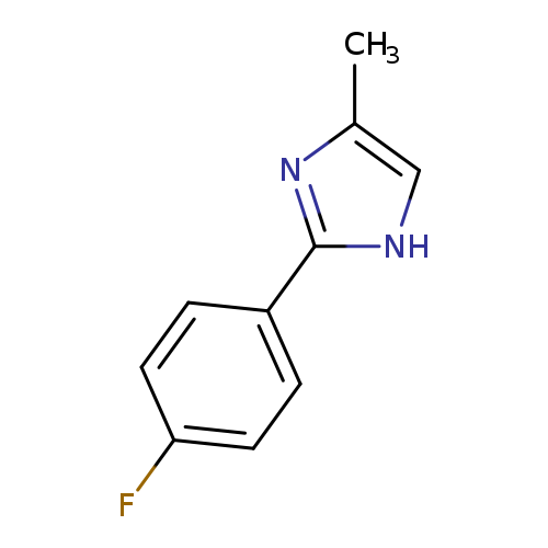 Fc1ccc(cc1)c1[nH]cc(n1)C