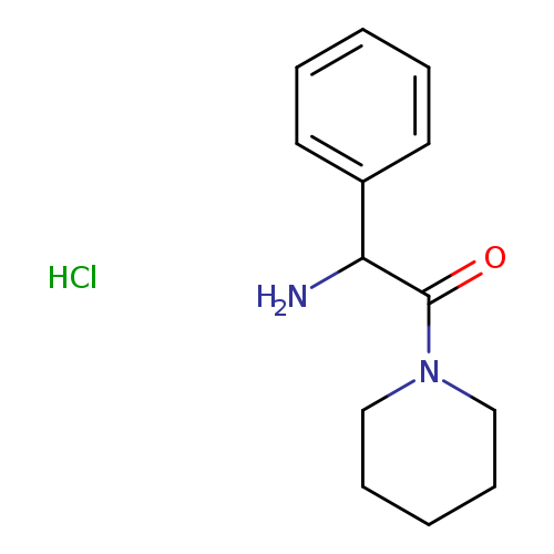 NC(C(=O)N1CCCCC1)c1ccccc1.Cl