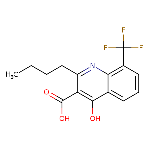 CCCCc1nc2c(c(c1C(=O)O)O)cccc2C(F)(F)F