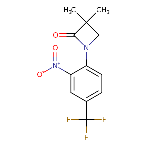 O=C1N(CC1(C)C)c1ccc(cc1[N+](=O)[O-])C(F)(F)F