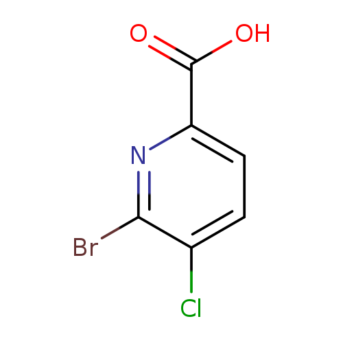 OC(=O)c1ccc(c(n1)Br)Cl