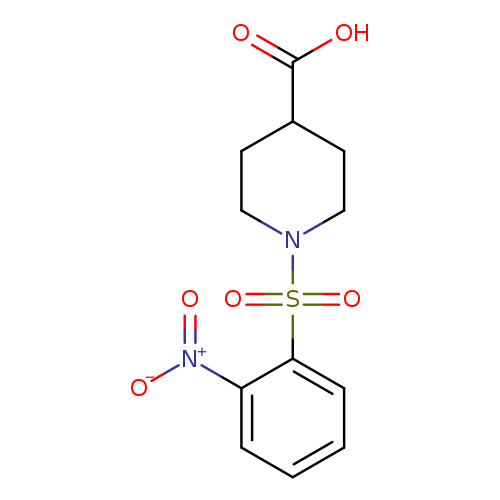 OC(=O)C1CCN(CC1)S(=O)(=O)c1ccccc1[N+](=O)[O-]
