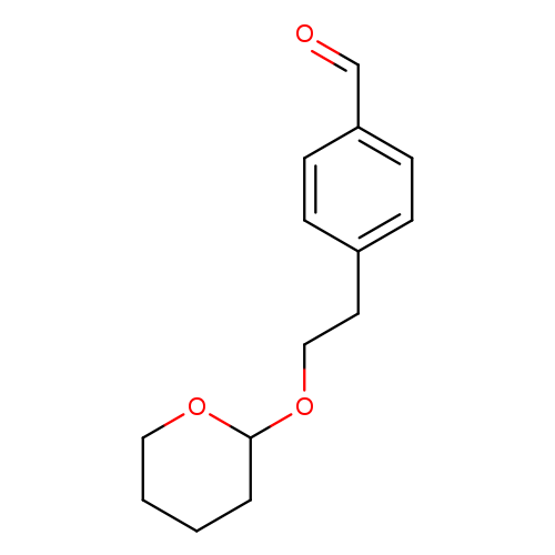 O=Cc1ccc(cc1)CCOC1CCCCO1