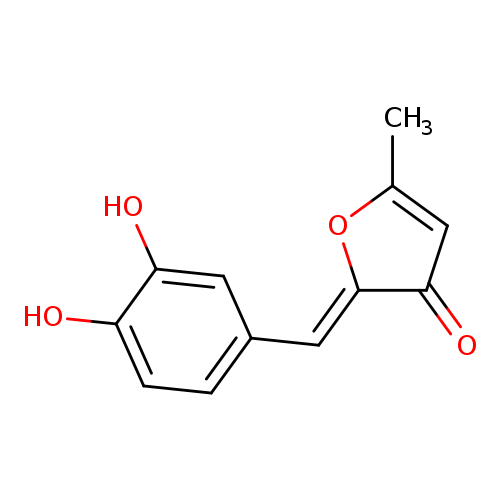 CC1=CC(=O)/C(=C/c2ccc(c(c2)O)O)/O1