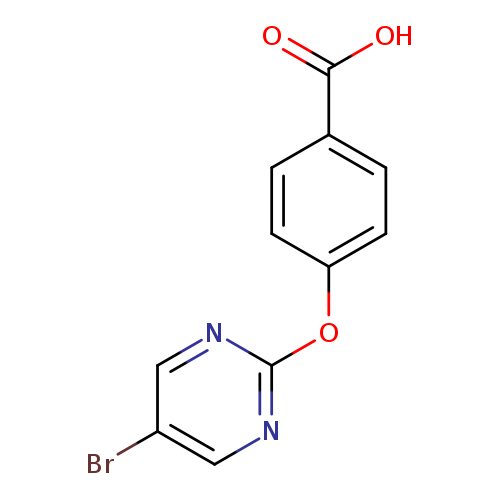 OC(=O)c1ccc(cc1)Oc1ncc(cn1)Br