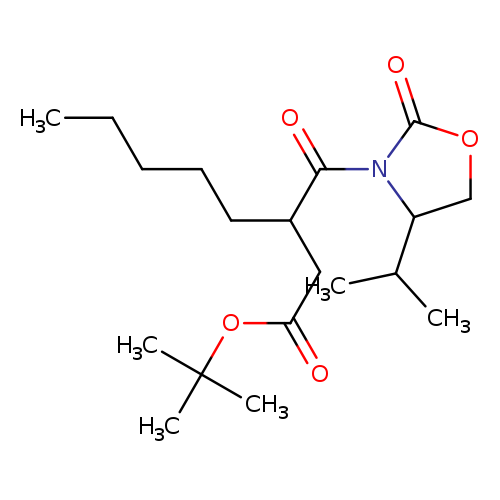 CCCCCC(C(=O)N1C(=O)OCC1C(C)C)CC(=O)OC(C)(C)C