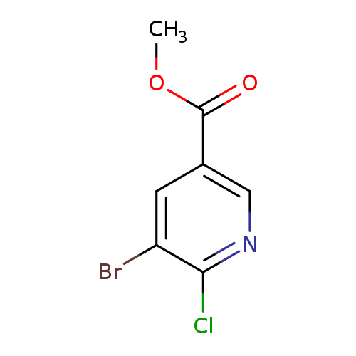 COC(=O)c1cnc(c(c1)Br)Cl