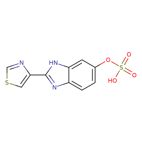 OS(=O)(=O)Oc1ccc2c(c1)[nH]c(n2)c1cscn1