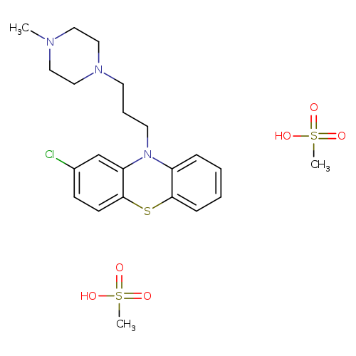 CS(=O)(=O)O.CS(=O)(=O)O.CN1CCN(CC1)CCCN1c2ccccc2Sc2c1cc(Cl)cc2