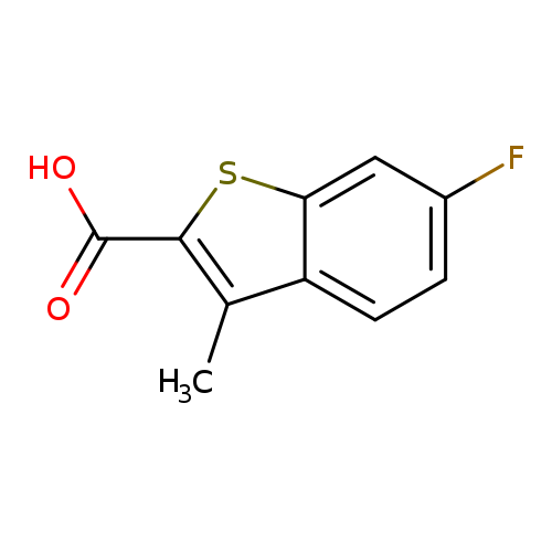 Fc1ccc2c(c1)sc(c2C)C(=O)O