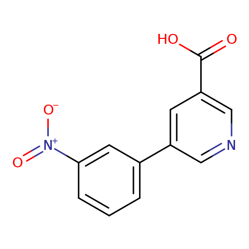 OC(=O)c1cncc(c1)c1cccc(c1)[N+](=O)[O-]