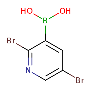 Brc1cnc(c(c1)B(O)O)Br
