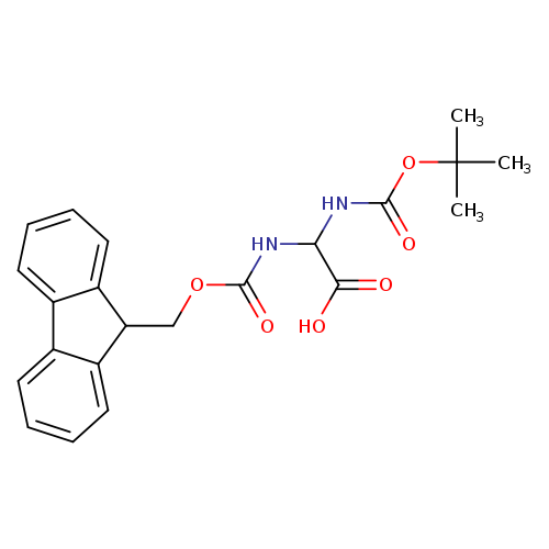 O=C(NC(C(=O)O)NC(=O)OC(C)(C)C)OCC1c2ccccc2c2c1cccc2