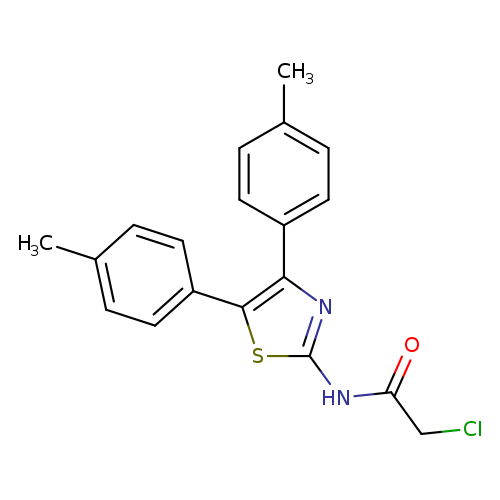 ClCC(=O)Nc1sc(c(n1)c1ccc(cc1)C)c1ccc(cc1)C