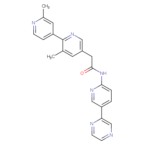 O=C(Nc1ccc(cn1)c1cnccn1)Cc1cnc(c(c1)C)c1ccnc(c1)C