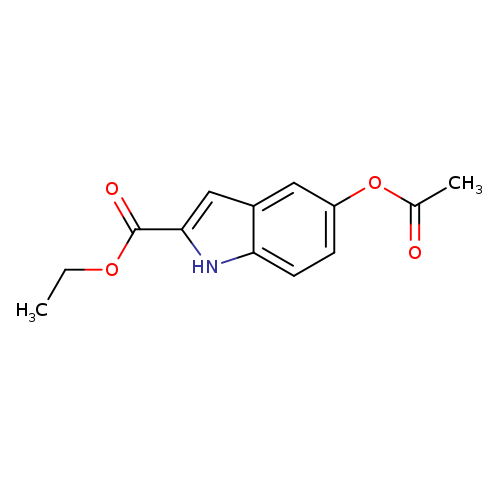 CCOC(=O)c1cc2c([nH]1)ccc(c2)OC(=O)C