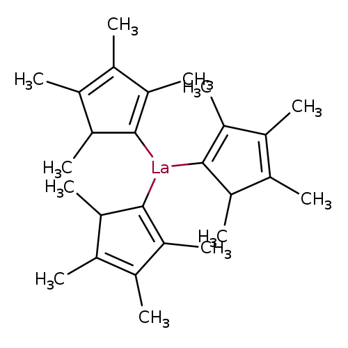 CC1C(=C(C(=C1[La](C1=C(C)C(=C(C1C)C)C)C1=C(C)C(=C(C1C)C)C)C)C)C