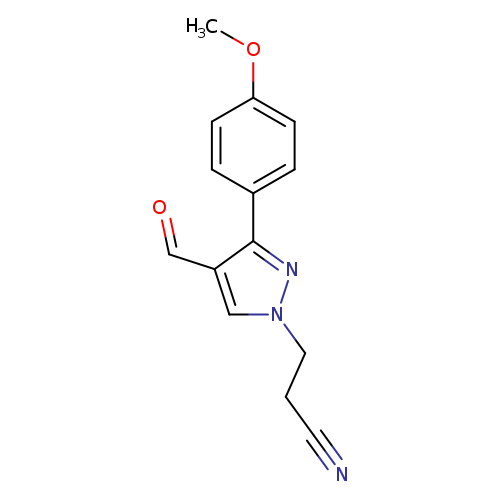 N#CCCn1cc(c(n1)c1ccc(cc1)OC)C=O