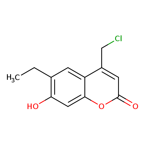 ClCc1cc(=O)oc2c1cc(CC)c(c2)O