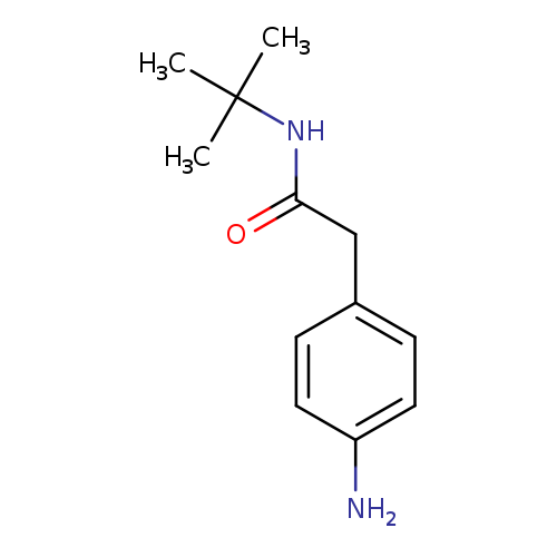 O=C(Cc1ccc(cc1)N)NC(C)(C)C
