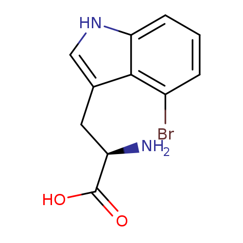 OC(=O)[C@@H](Cc1c[nH]c2c1c(Br)ccc2)N