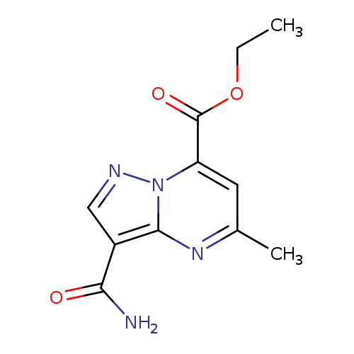 Cc1cc(C(=O)OCC)n2c(n1)c(cn2)C(=O)N