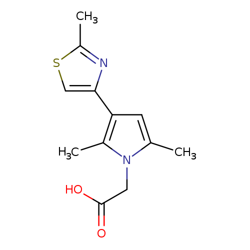OC(=O)Cn1c(C)cc(c1C)c1csc(n1)C