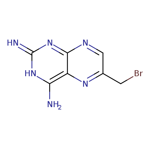 Nc1[nH]c(=N)nc2c1nc(CBr)cn2