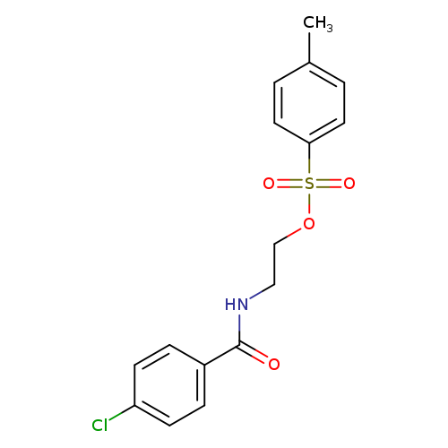 Cc1ccc(cc1)S(=O)(=O)OCCNC(=O)c1ccc(cc1)Cl
