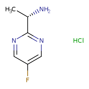 C[C@@H](c1ncc(cn1)F)N.Cl