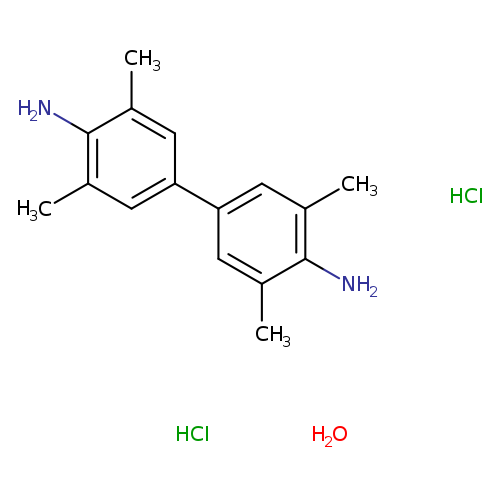 Cc1cc(cc(c1N)C)c1cc(C)c(c(c1)C)N.O.Cl.Cl